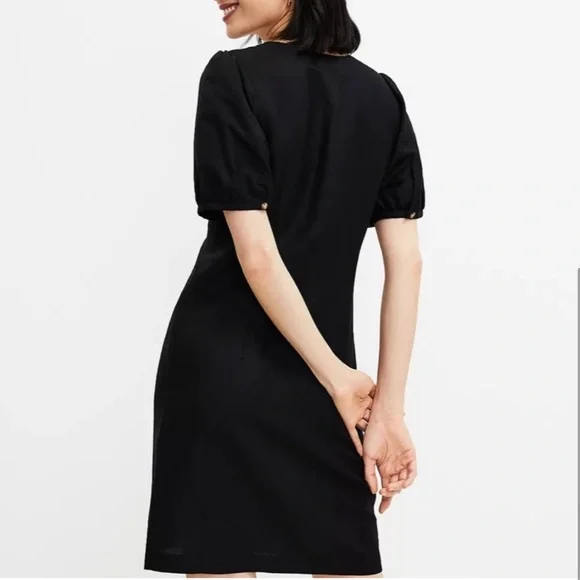 Black Button-Down Dress - Picture 3 of 8